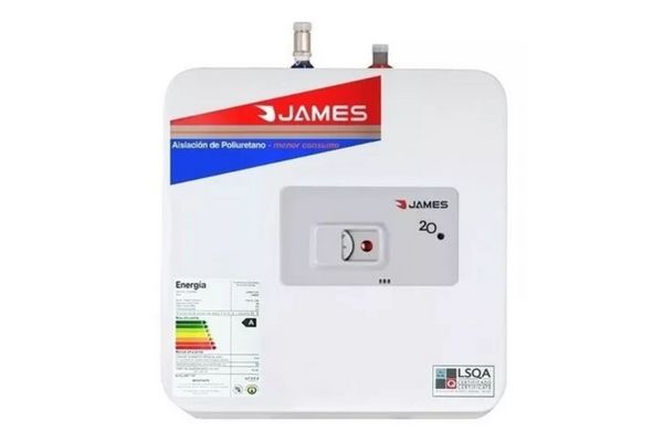 Calefón JAMES 20L con Tanque de Acero Salida Superior en AndaTienda